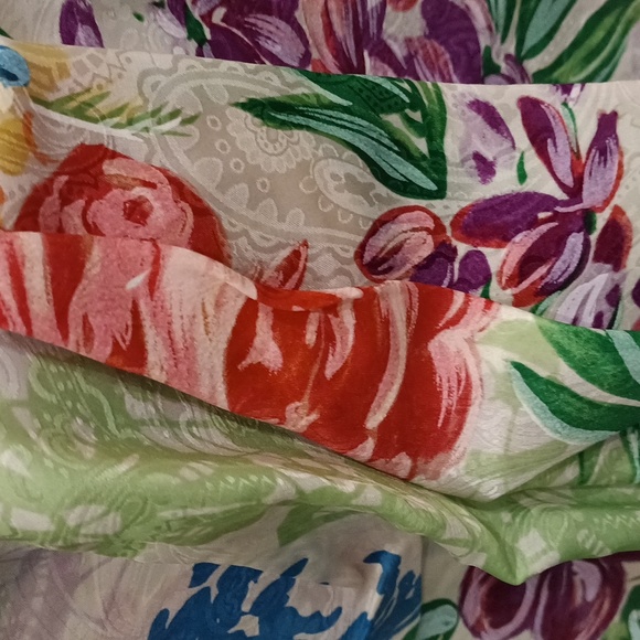 Rare Vintage Gorgeous Auers lace floral Paisley imprint cocktail dress S - Picture 2 of 16